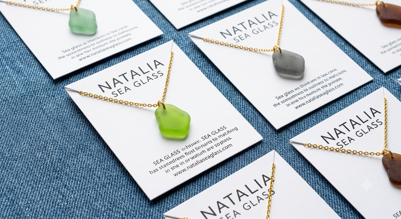 Handcrafted sea glass pendants