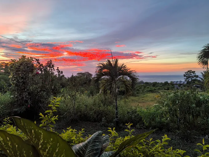 Sunset dining view